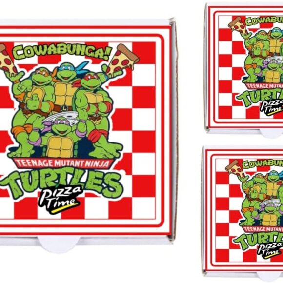 Mini Pizza Time Pizza Box Design, (10 Pack) (5" Length x 5" Width x 1.5" Depth) - Picture 3 of 4